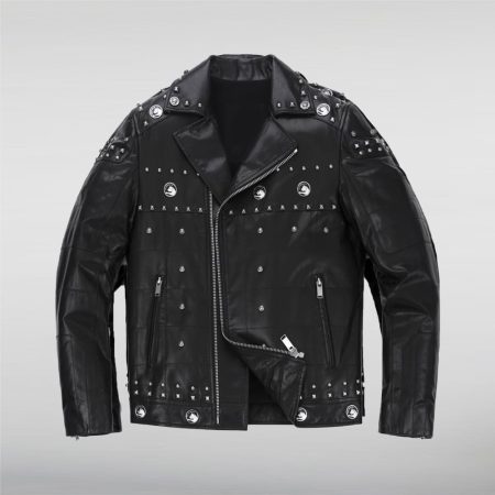Black Rivet Leather Moto Jacket