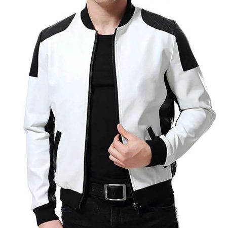 Black And White Moto Jacket
